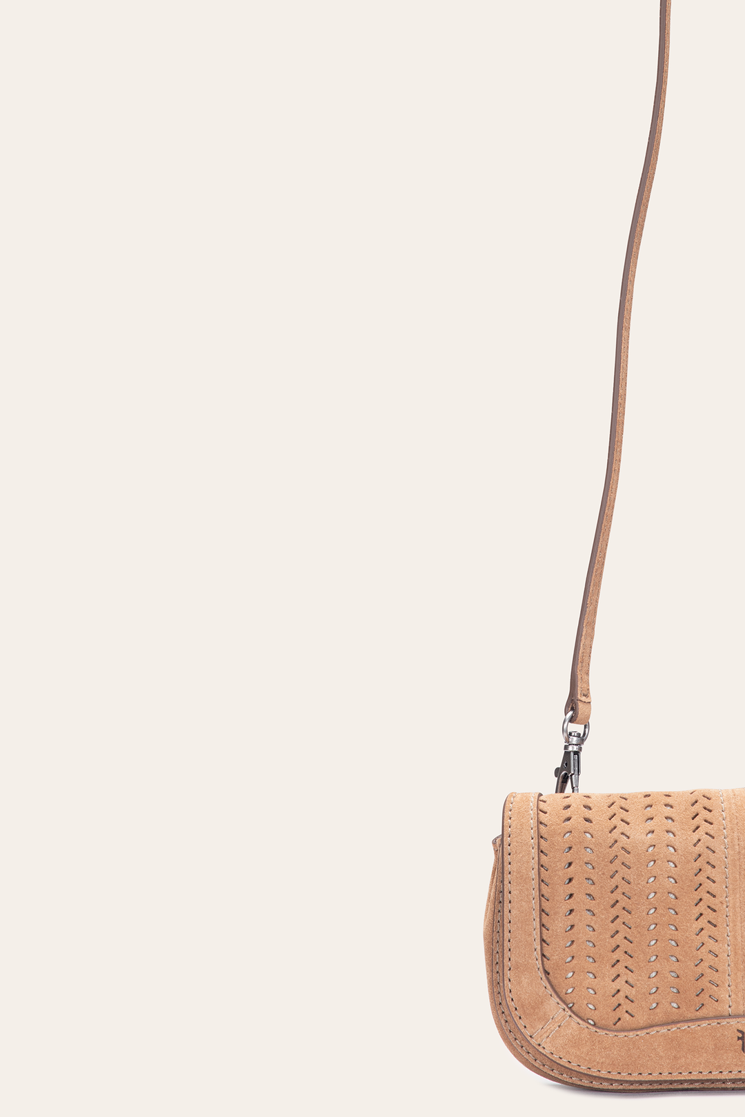 Stella Suede Wallet Crossbody in Beige - Beige