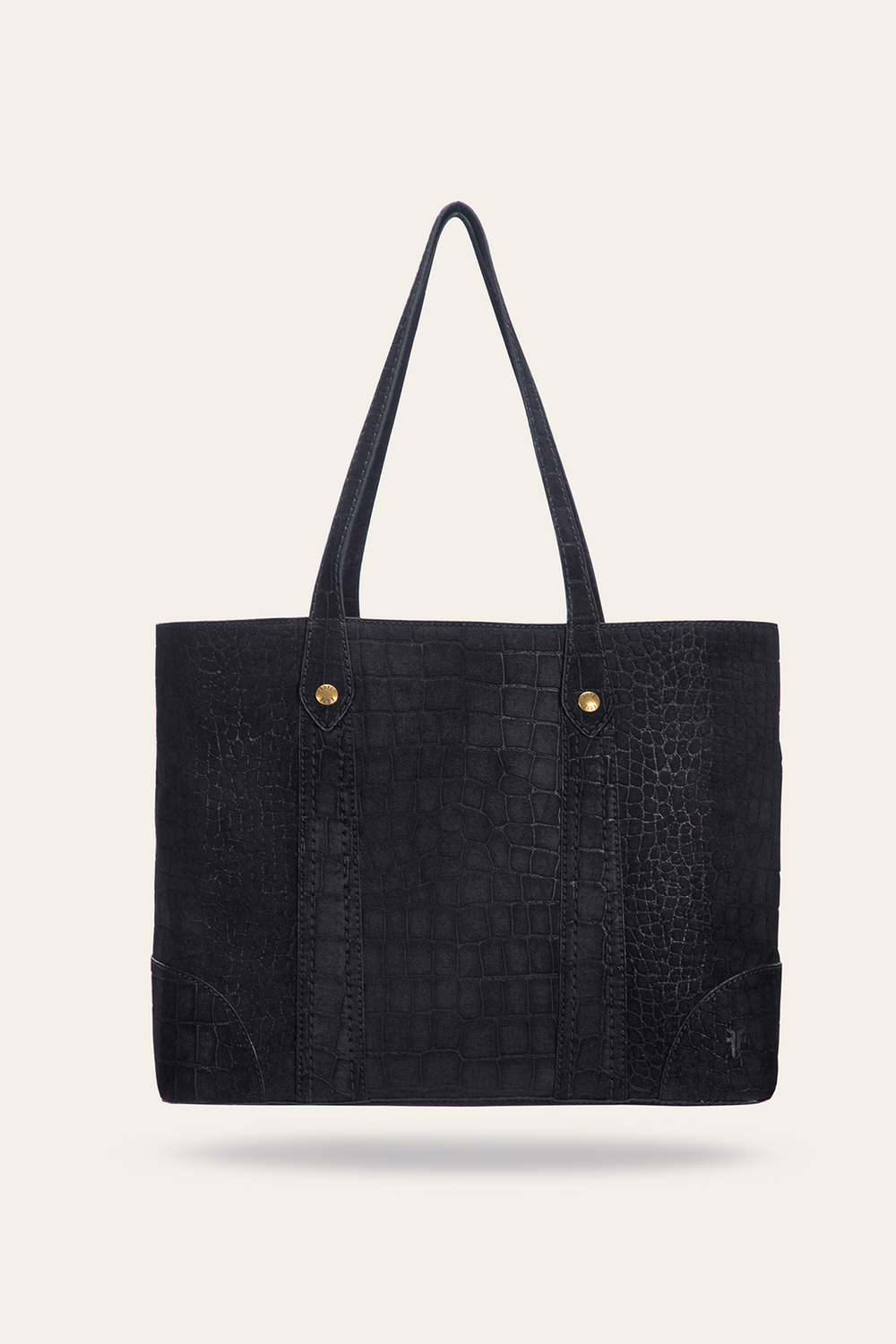 Melissa Sueded Croco Shopper in Black - Black