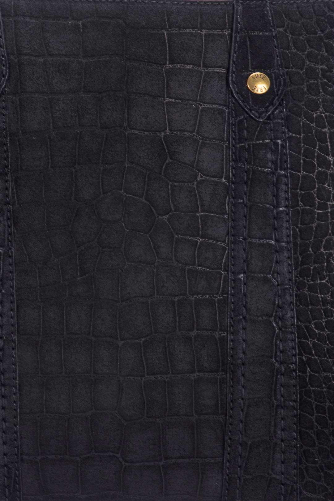 Melissa Sueded Croco Shopper in Black - Black