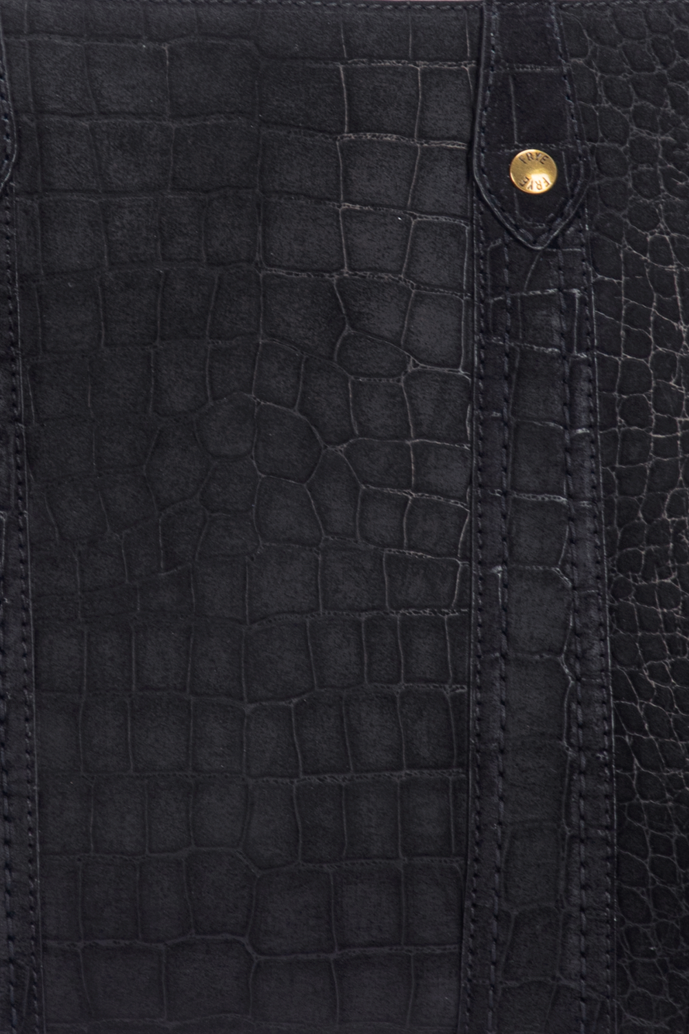 Melissa Sueded Croco Shopper in Black - Black