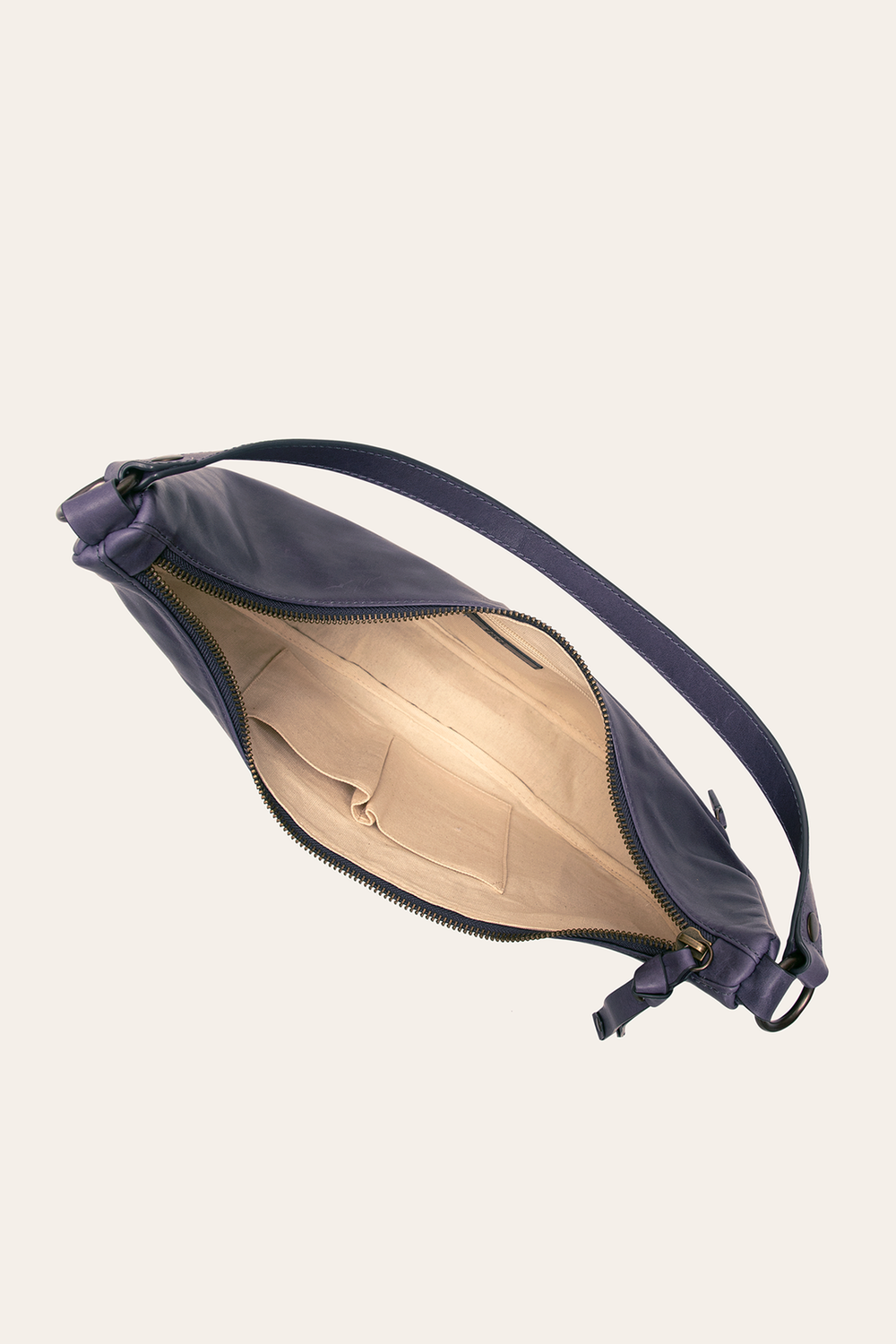 Melissa Crescent Hobo in Eggplant - Eggplant