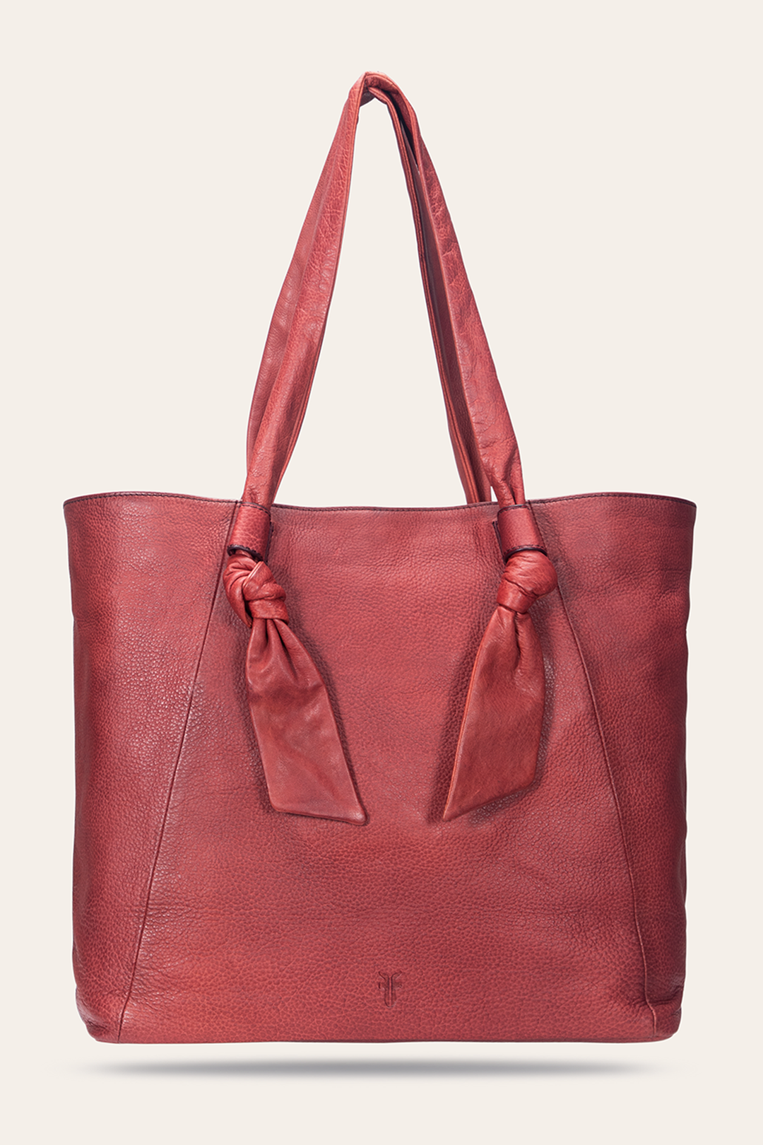 Nora Knotted Tote in Burgundy - Burgundy