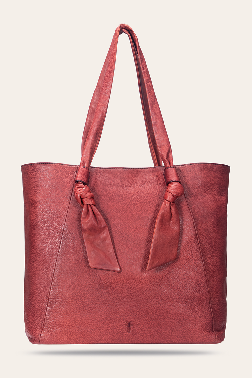 Nora Knotted Tote in Burgundy - Burgundy