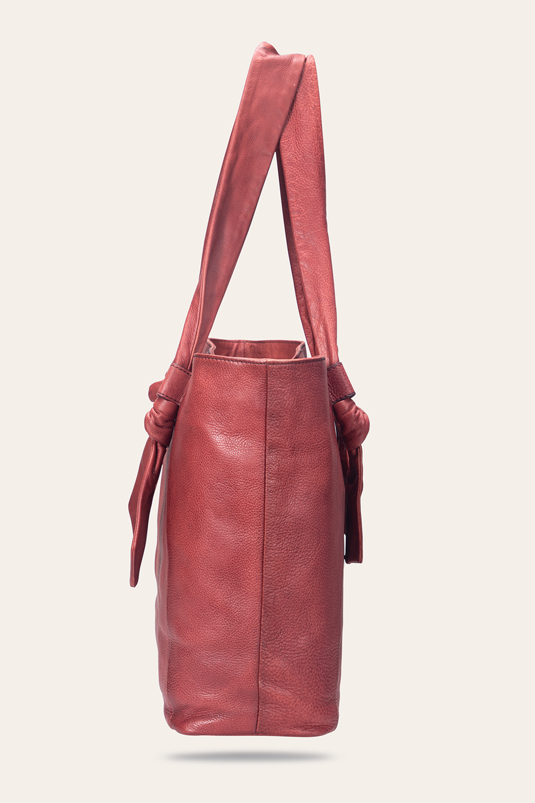 Nora Knotted Tote in Burgundy - Burgundy