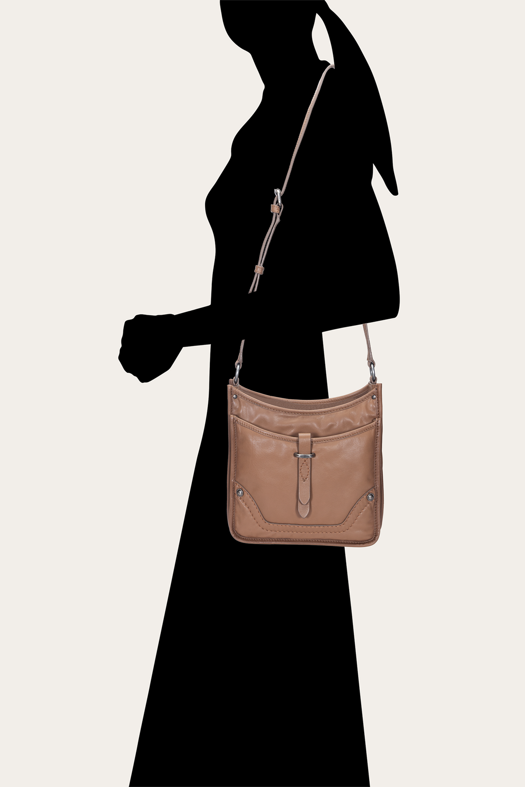 Women's Campus Crossbody Bag (Beige) - Beige