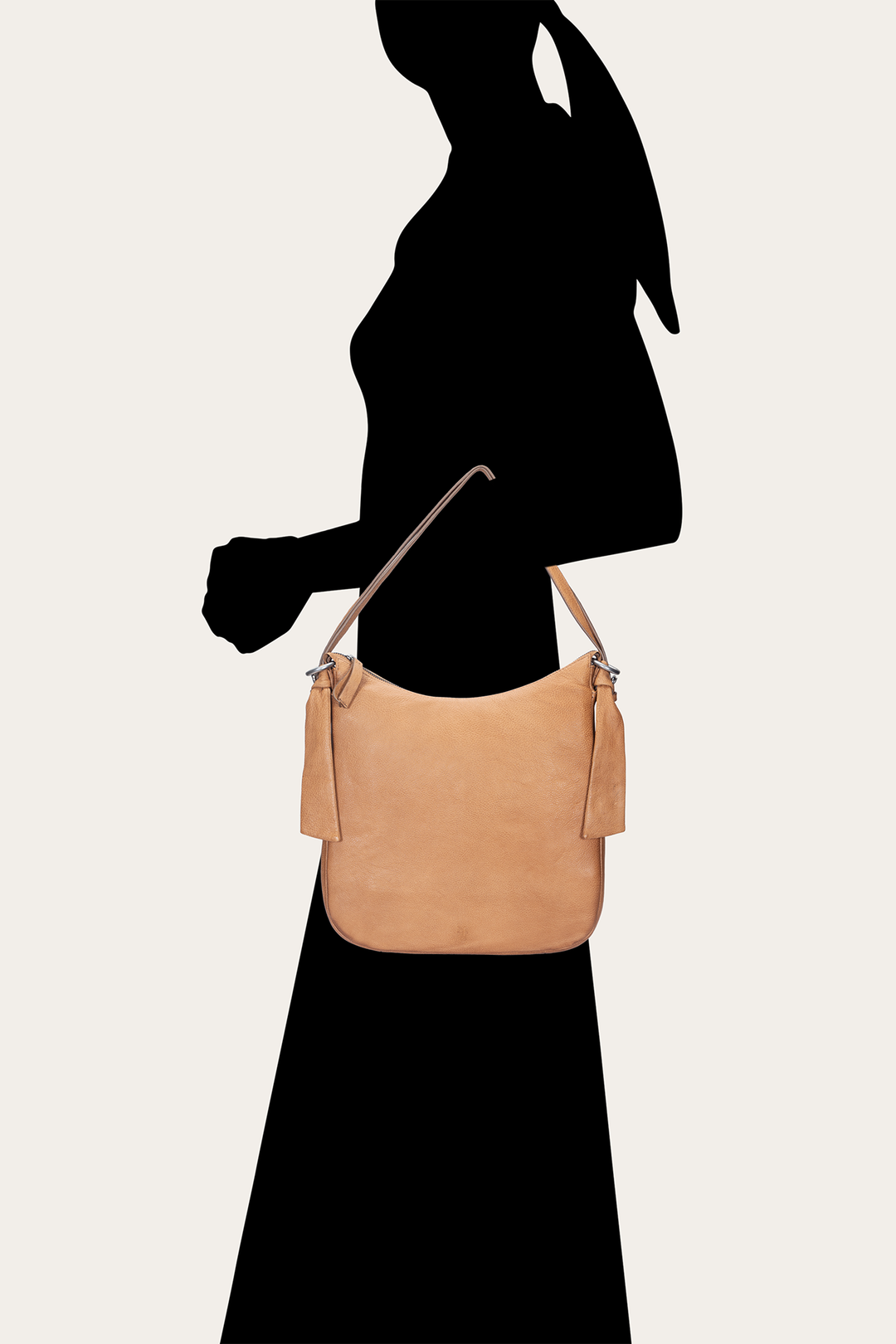Women's Nora Backpack Hobo Bag (Beige) - Beige