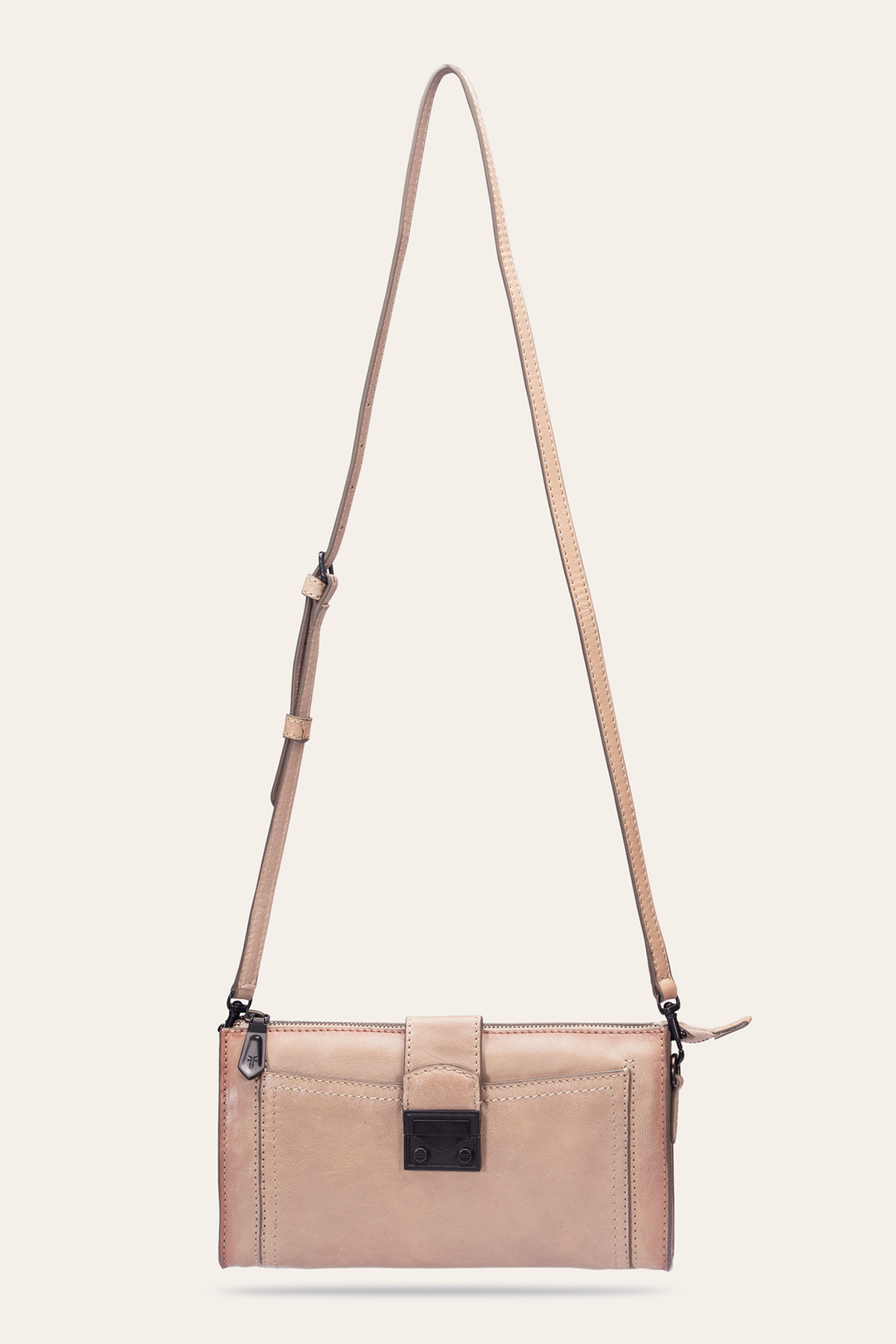 Alex Nude Crossbody Clutch - Nude