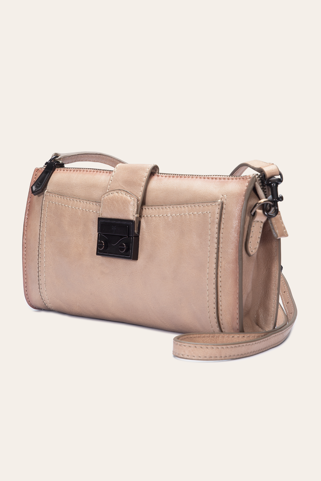 Alex Nude Crossbody Clutch - Nude