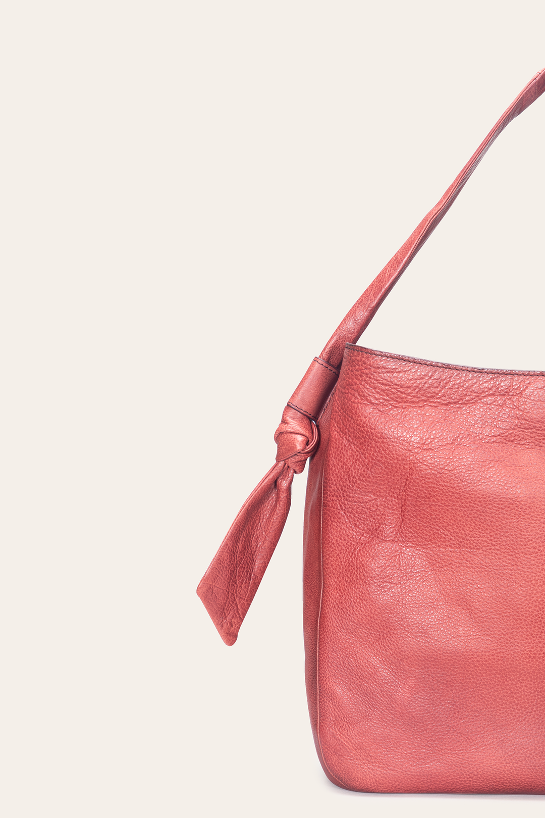 Nora Knotted Hobo in Burgundy - Burgundy