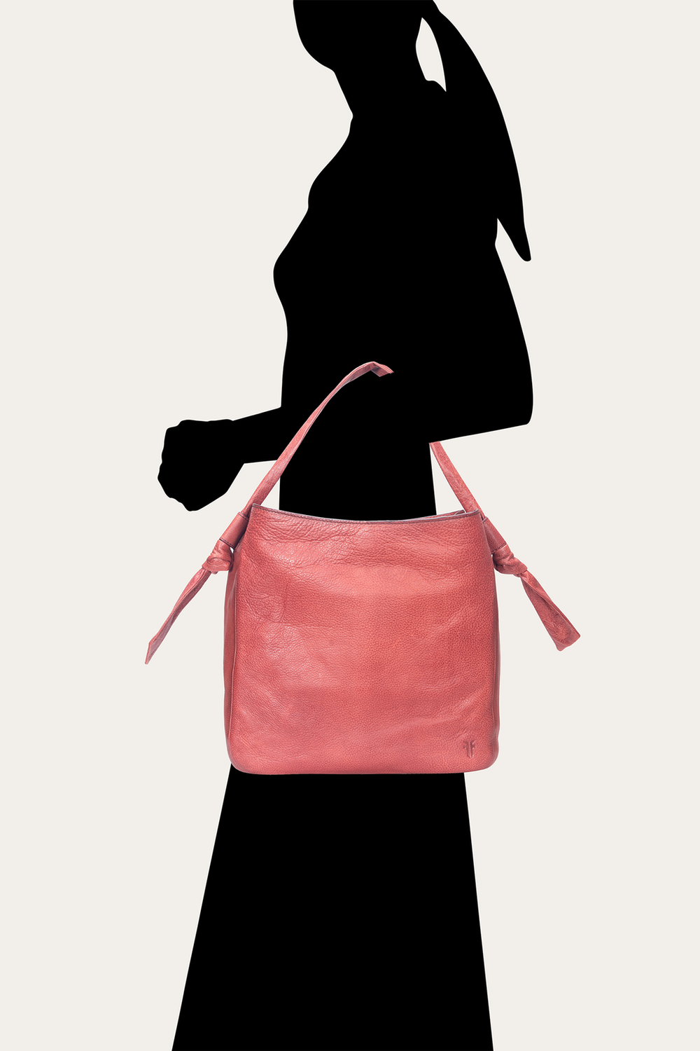 Nora Knotted Hobo in Burgundy - Burgundy