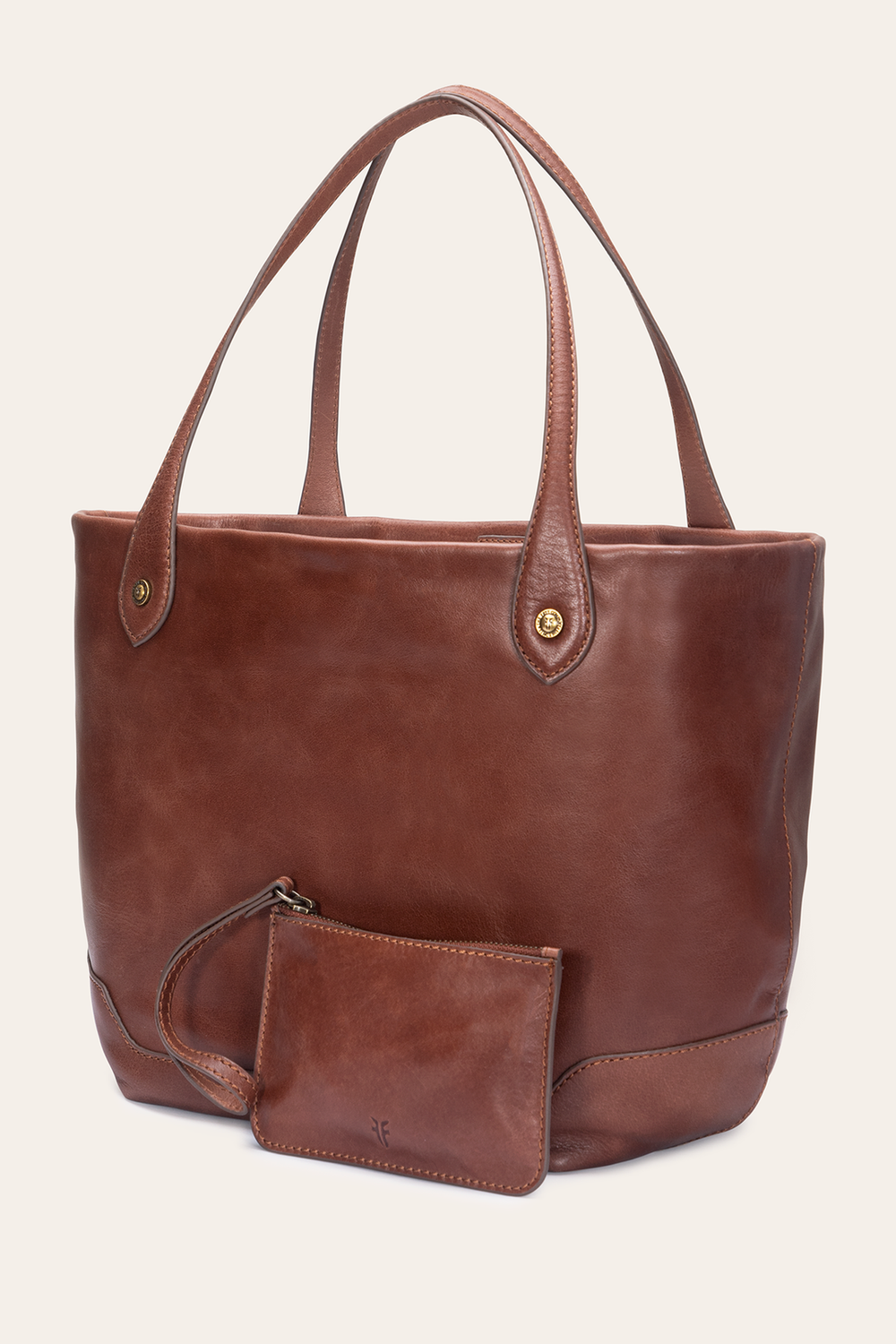 Kenzie Unlined Cognac Tote - Cognac