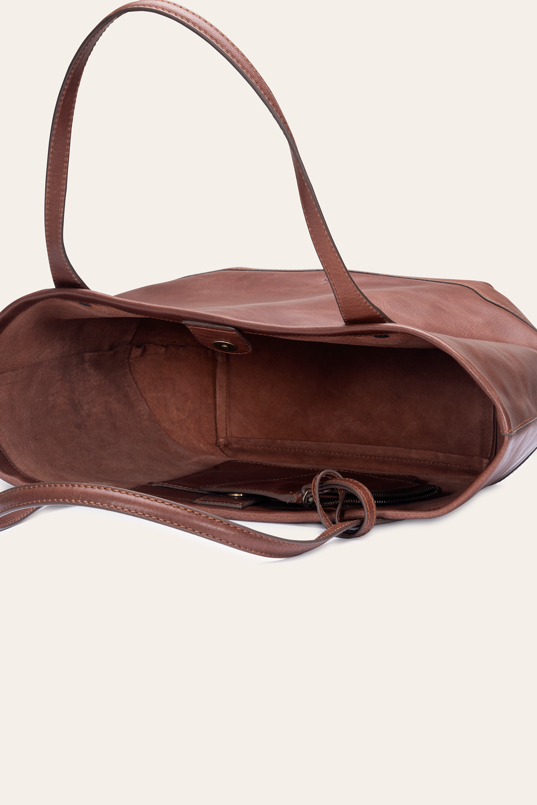 Kenzie Unlined Cognac Tote - Cognac