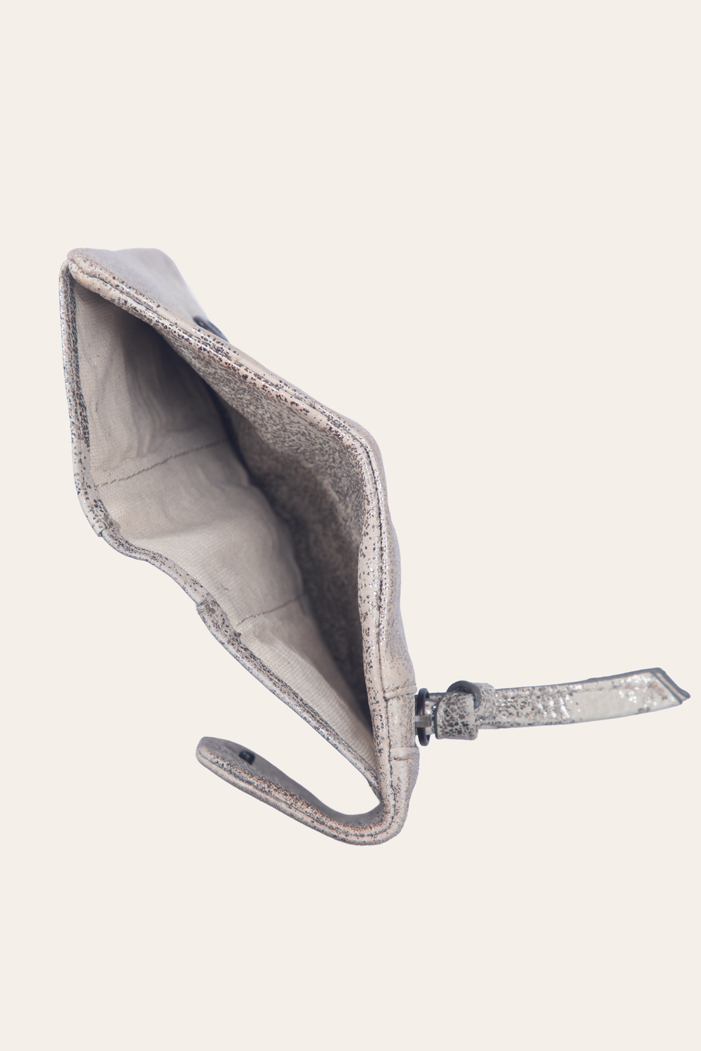 Women's Nora Knotted Small Wallet - Cream Metallic