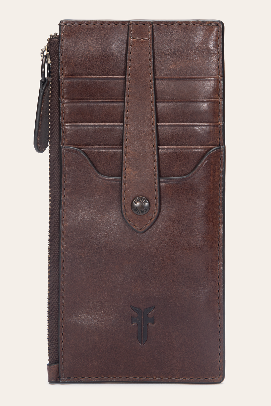 Melissa Dark Brown Snap Card Wallet - Dark Brown
