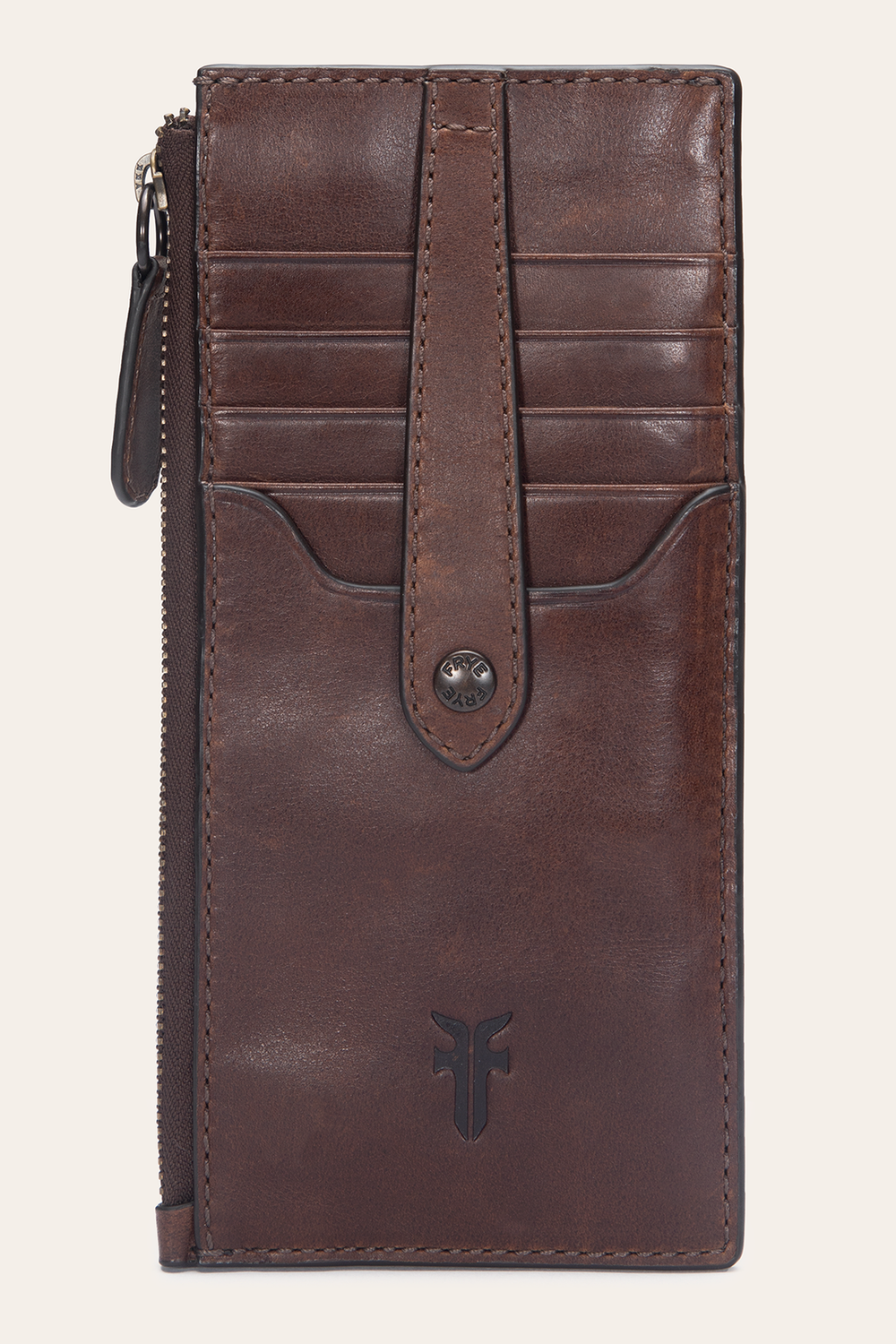 Melissa Dark Brown Snap Card Wallet - Dark Brown