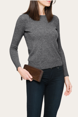 Melissa Dark Brown Zip Wallet - Dark Brown