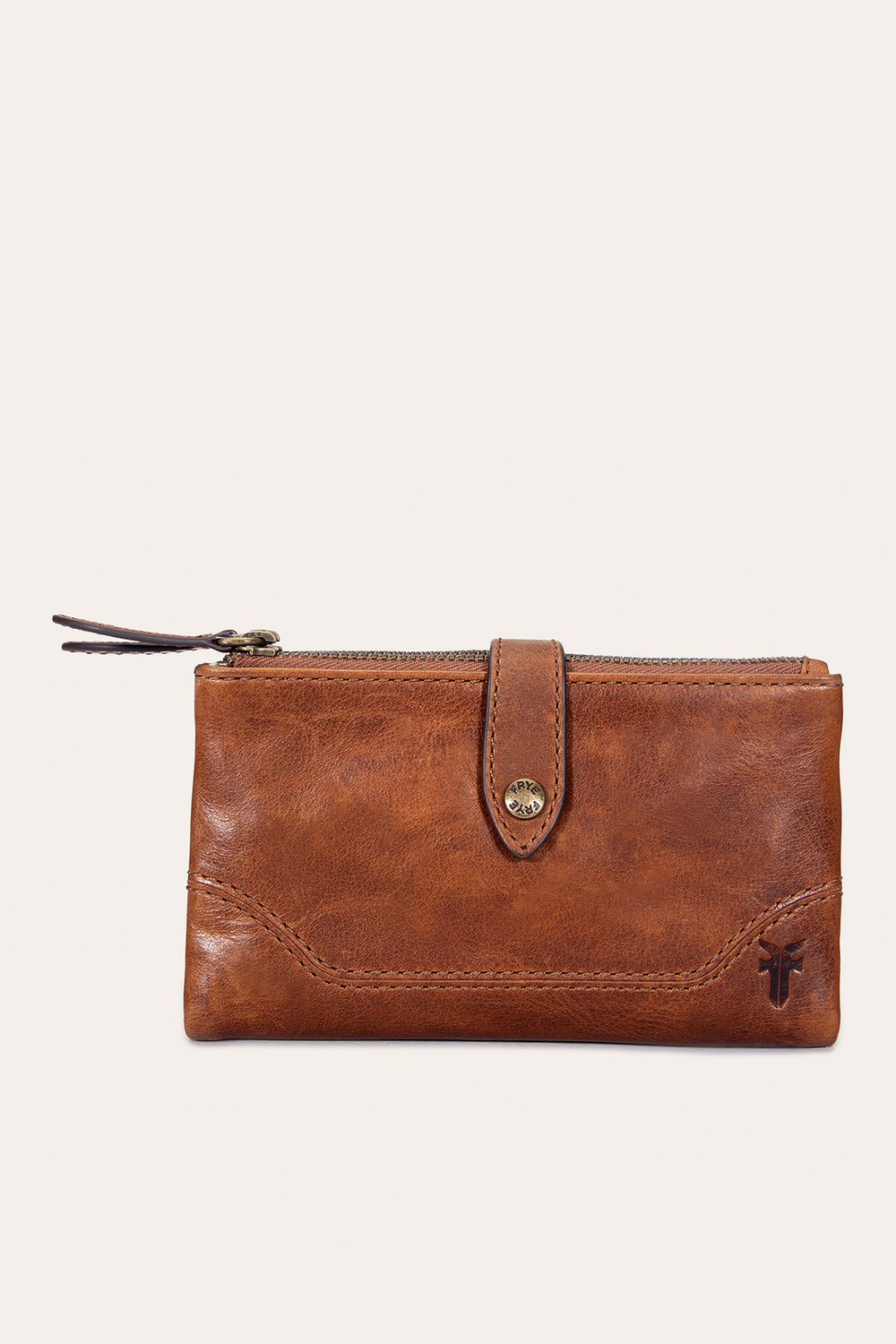 Melissa Cognac Double Zip Wallet - Cognac