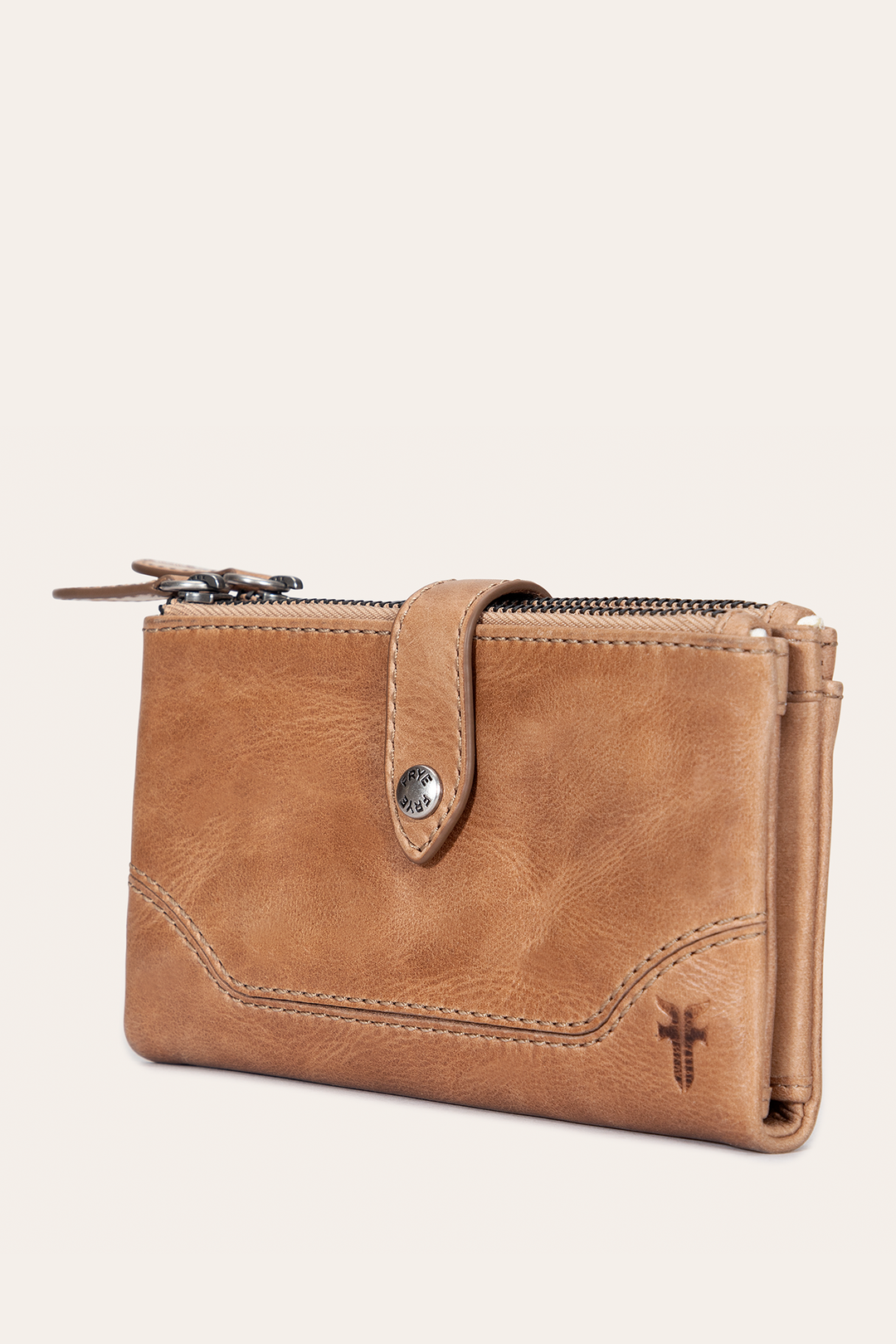 Melissa Beige Double Zip Wallet - Beige