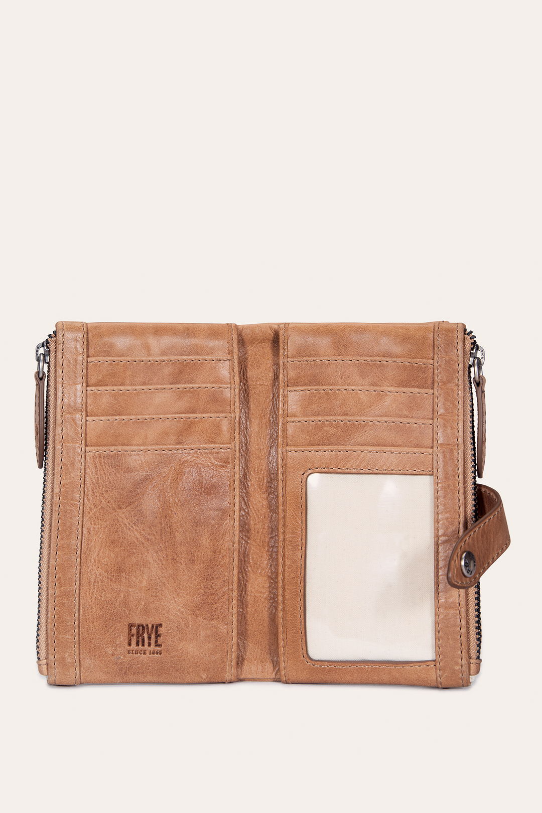 Melissa Beige Double Zip Wallet - Beige