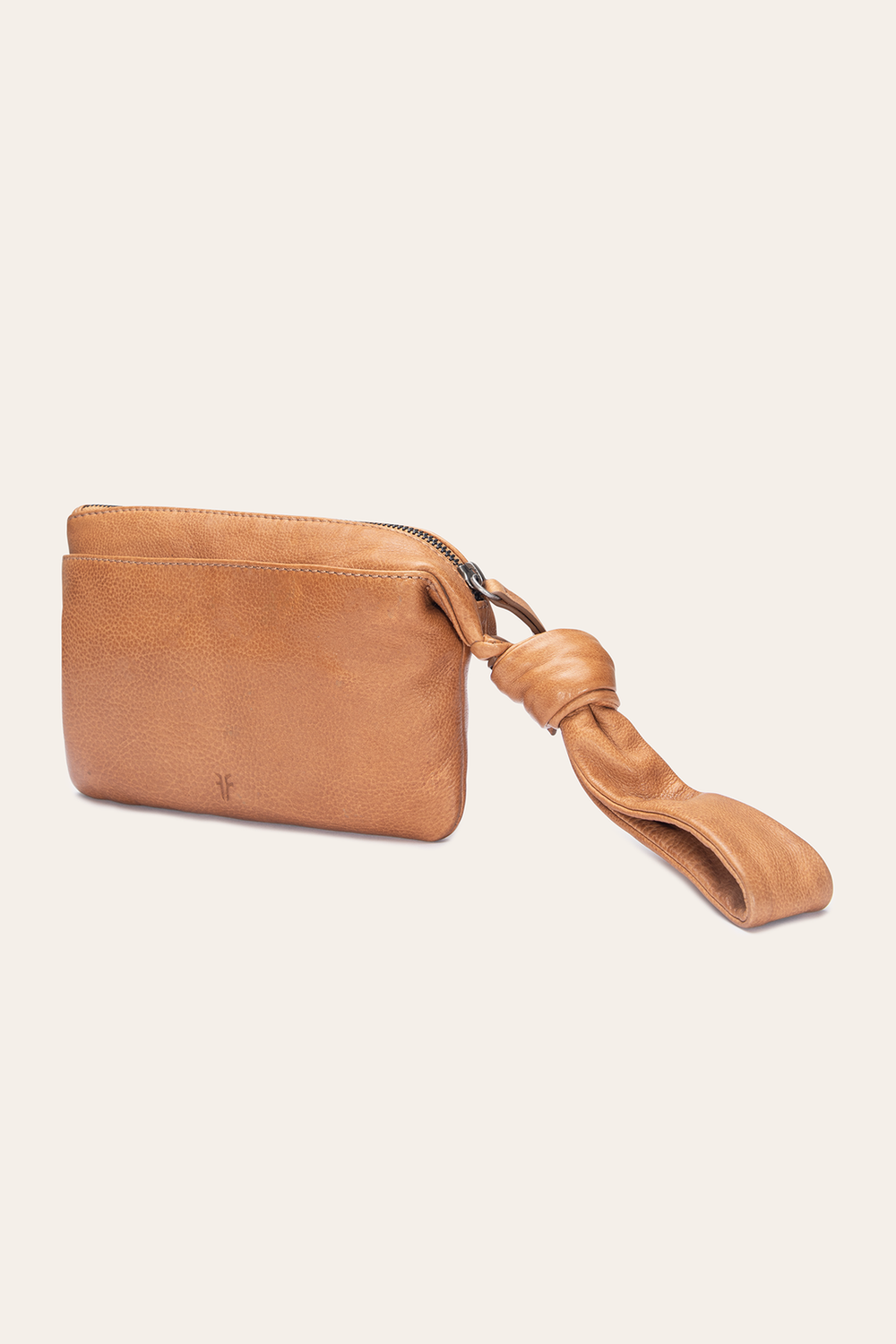 Nora Beige Knotted Wristlet - Beige