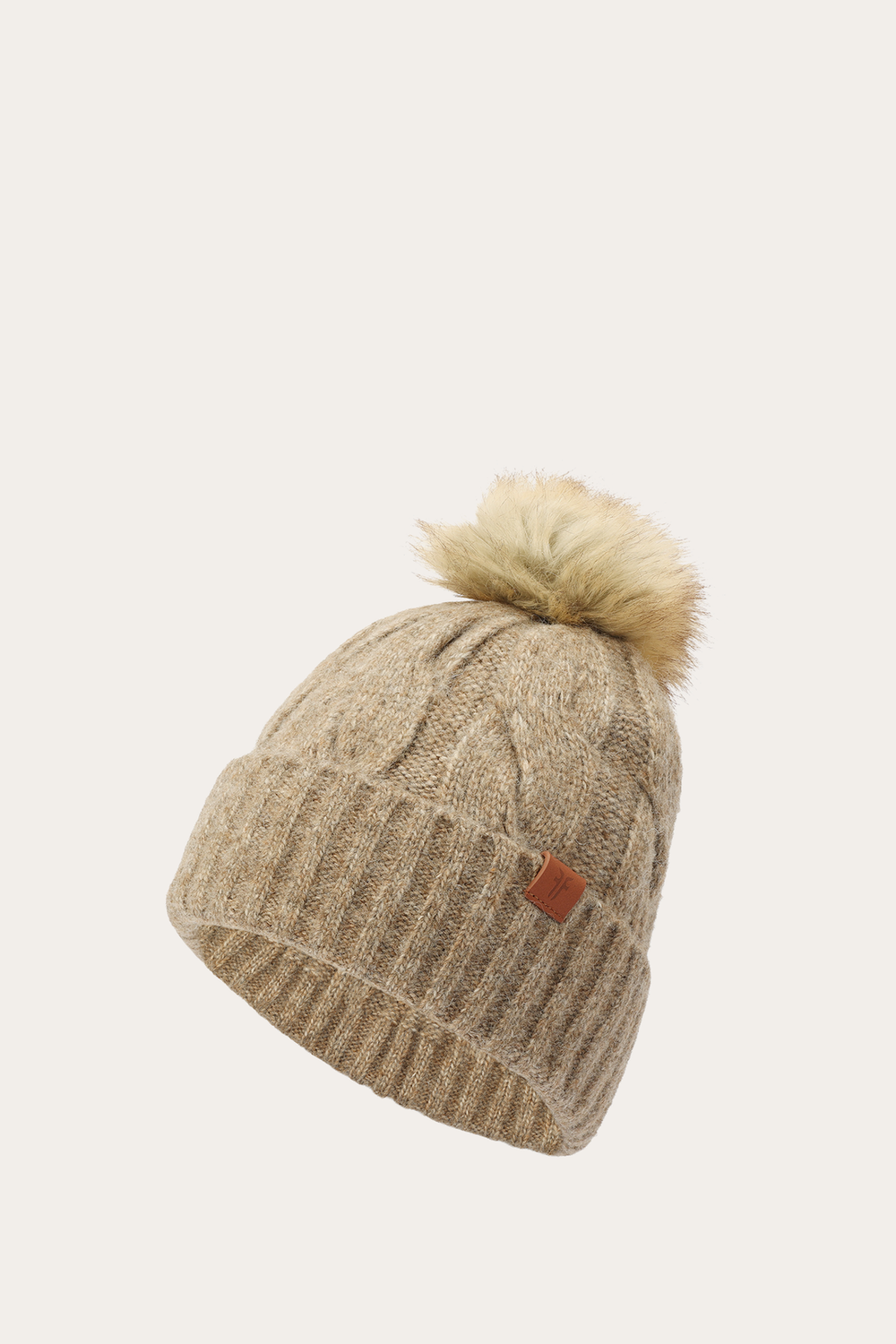 Burnt Olive Wide Cable Cuff Hat - Burnt Olive