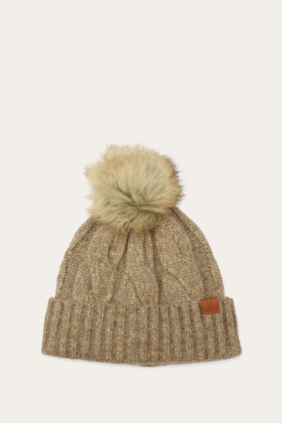 Burnt Olive Wide Cable Cuff Hat - Burnt Olive