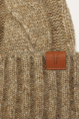 Burnt Olive Wide Cable Cuff Hat - Burnt Olive