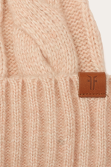Rose Cloud Wide Cable Cuff Hat - Rose Cloud