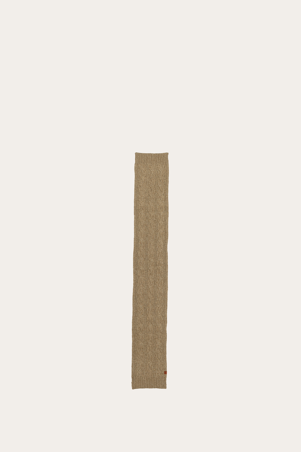 Burnt Olive Wide Cable Scarf - Burnt Olive