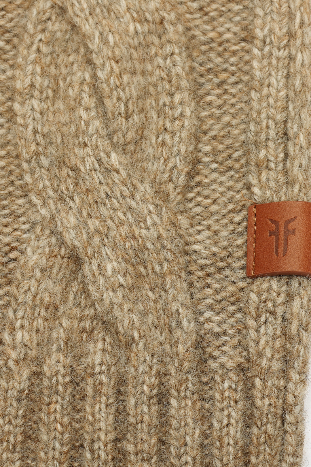 Burnt Olive Wide Cable Scarf - Burnt Olive