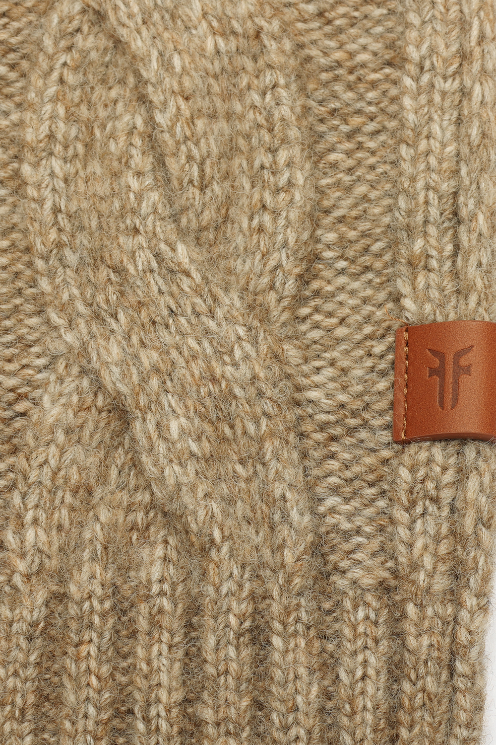 Burnt Olive Wide Cable Scarf - Burnt Olive
