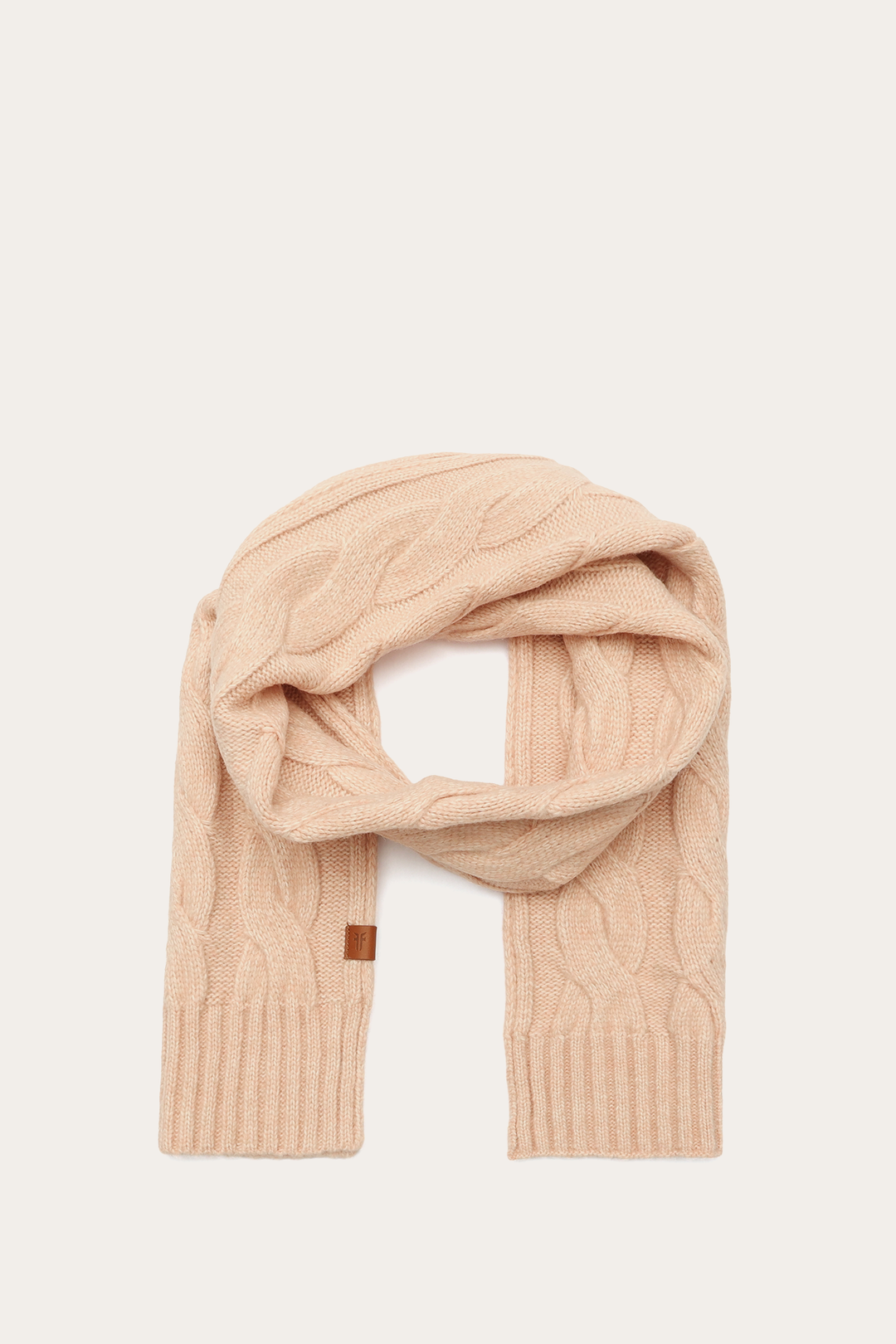 Rose Cloud Wide Cable Scarf - Rose Cloud