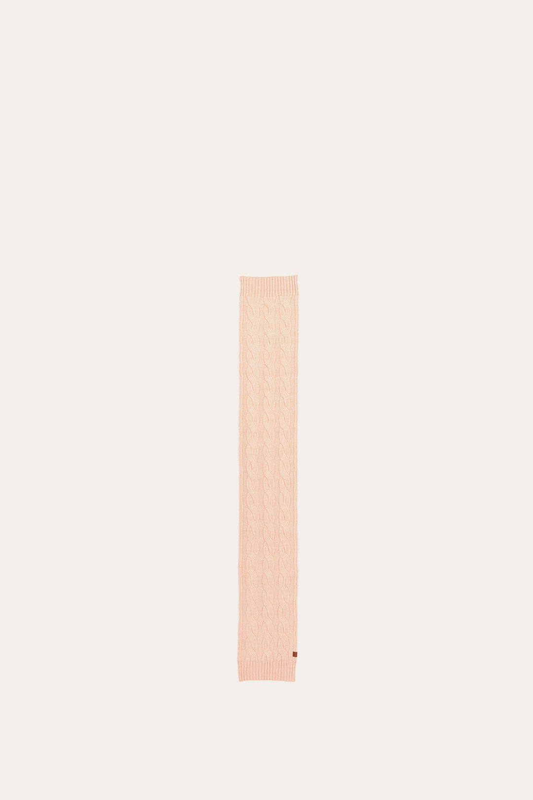 Rose Cloud Wide Cable Scarf - Rose Cloud