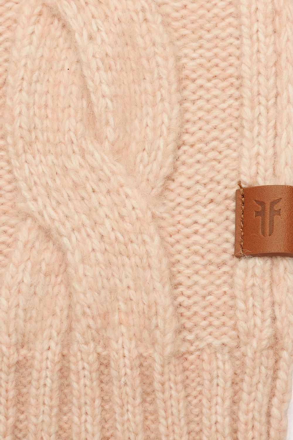 Rose Cloud Wide Cable Scarf - Rose Cloud