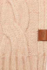 Rose Cloud Wide Cable Scarf - Rose Cloud