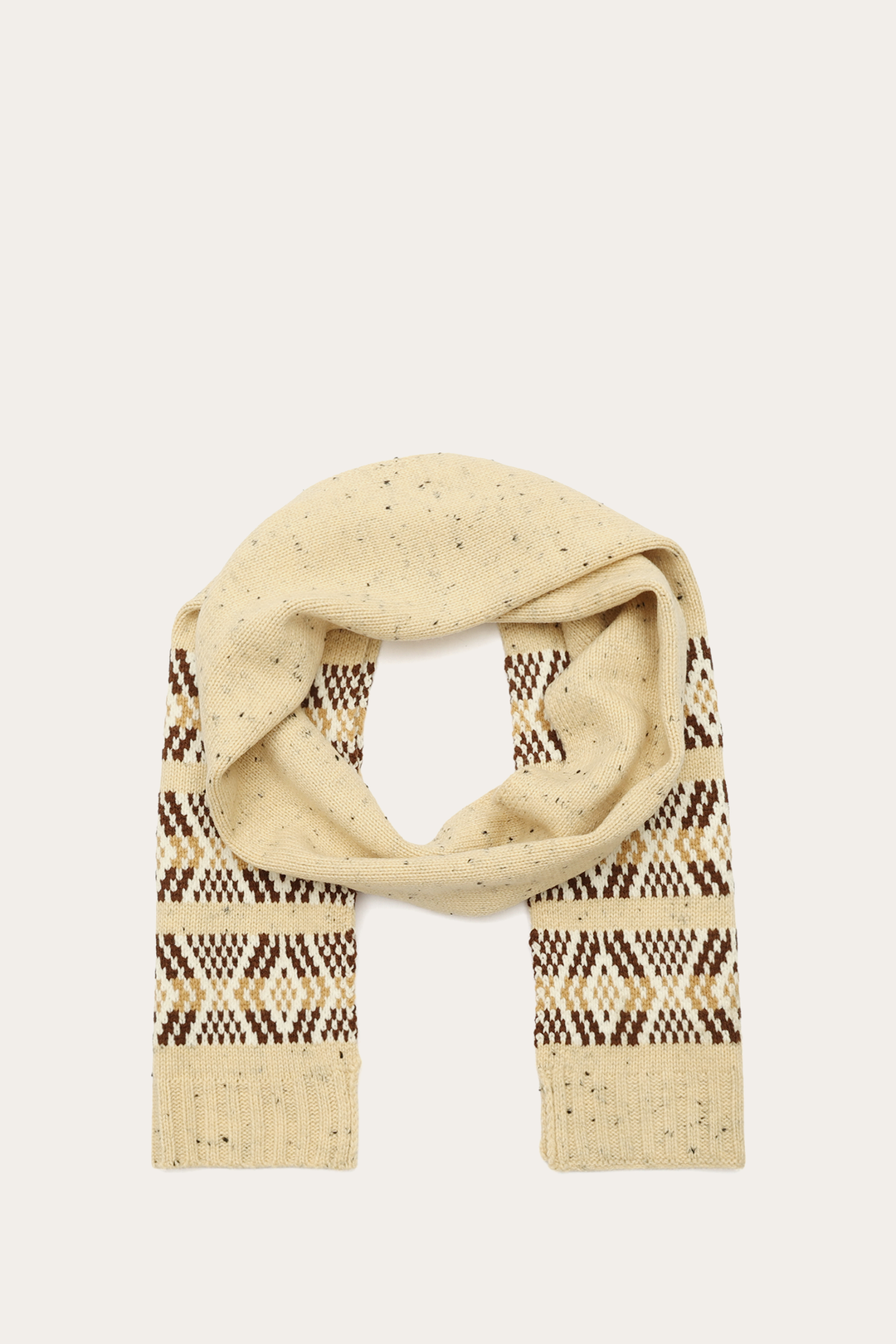 Birch Tweed Fair Isle Scarf - Birch