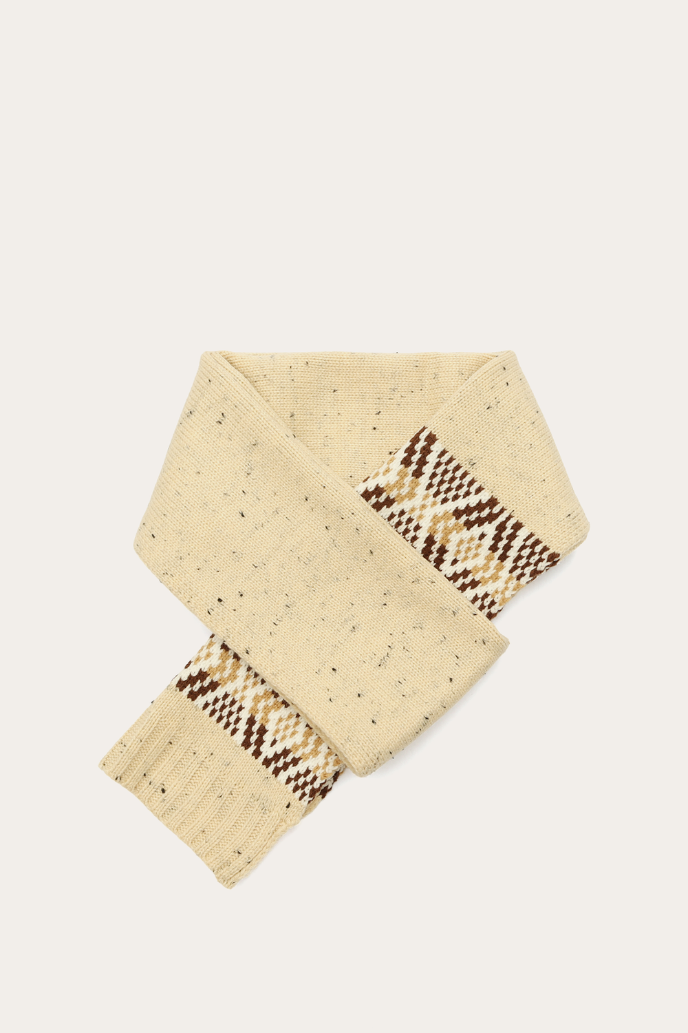 Birch Tweed Fair Isle Scarf - Birch