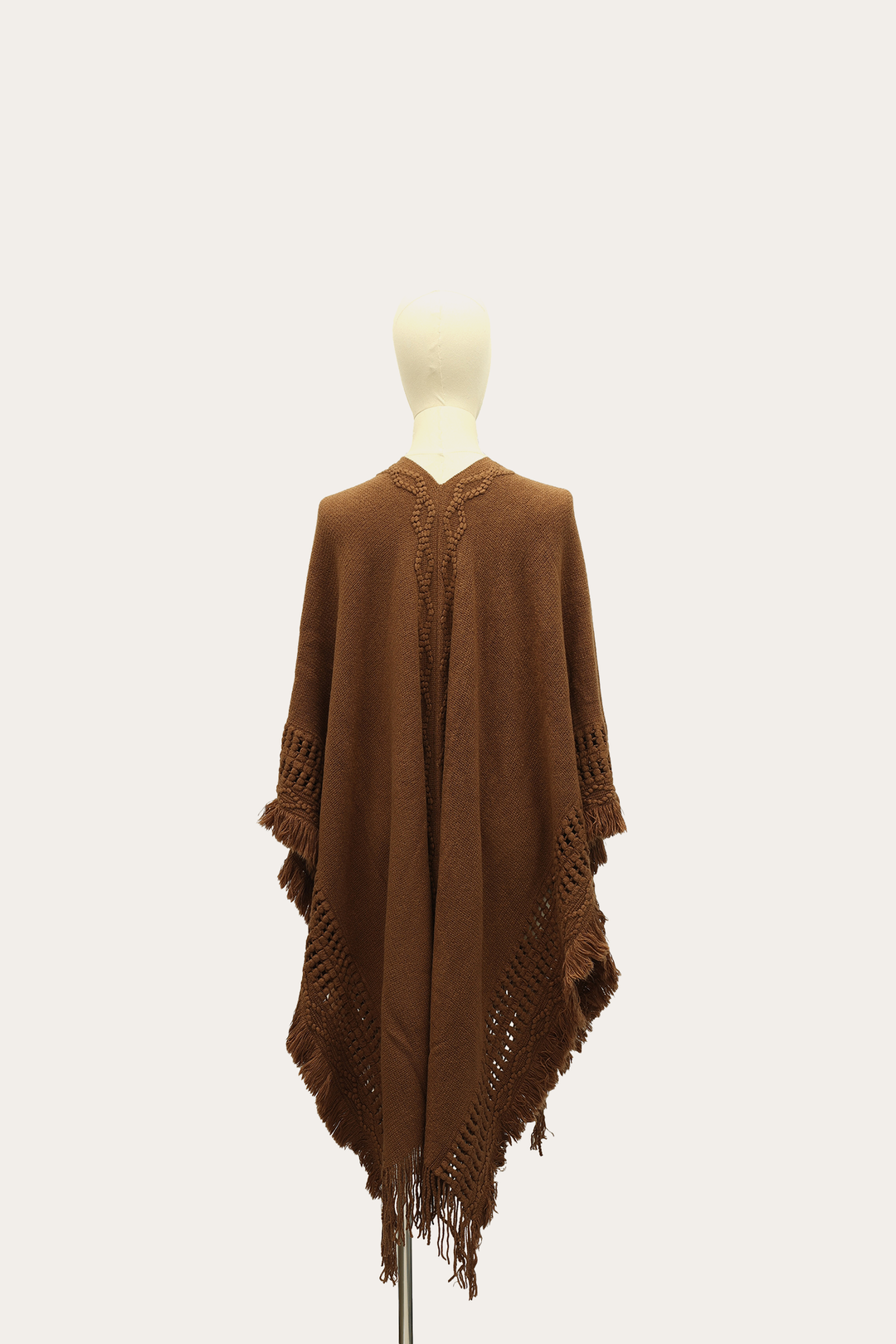 Acorn Embellished Fringe Ruana - Acorn