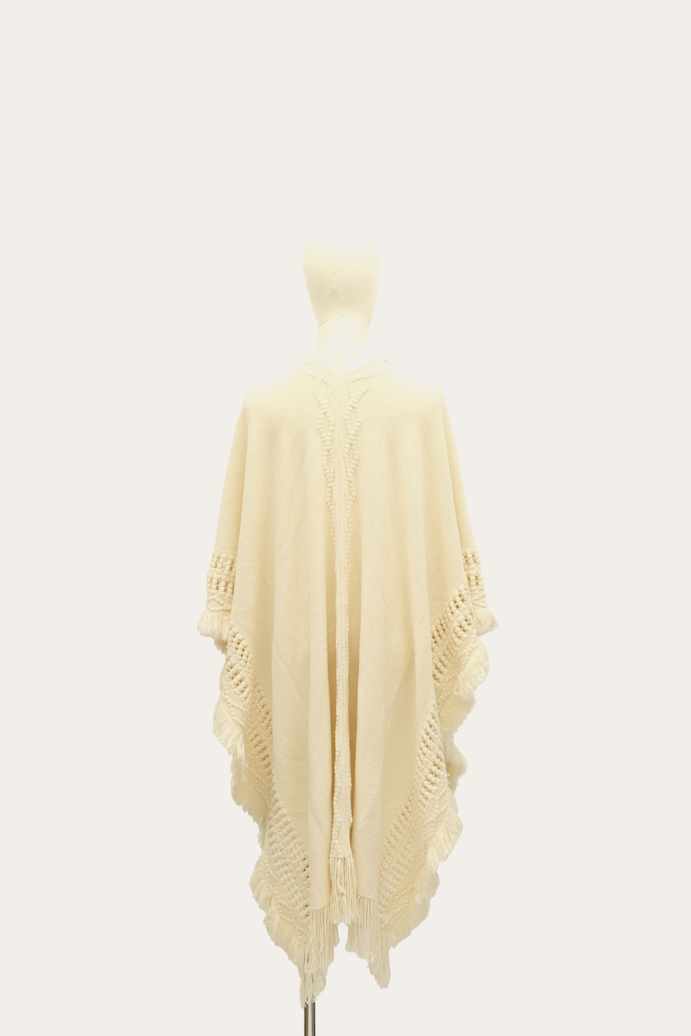 Birch Embellished Fringe Ruana - Birch