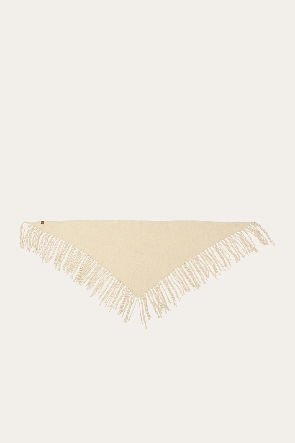 Birch Long Fringe Triangle Scarf - Birch