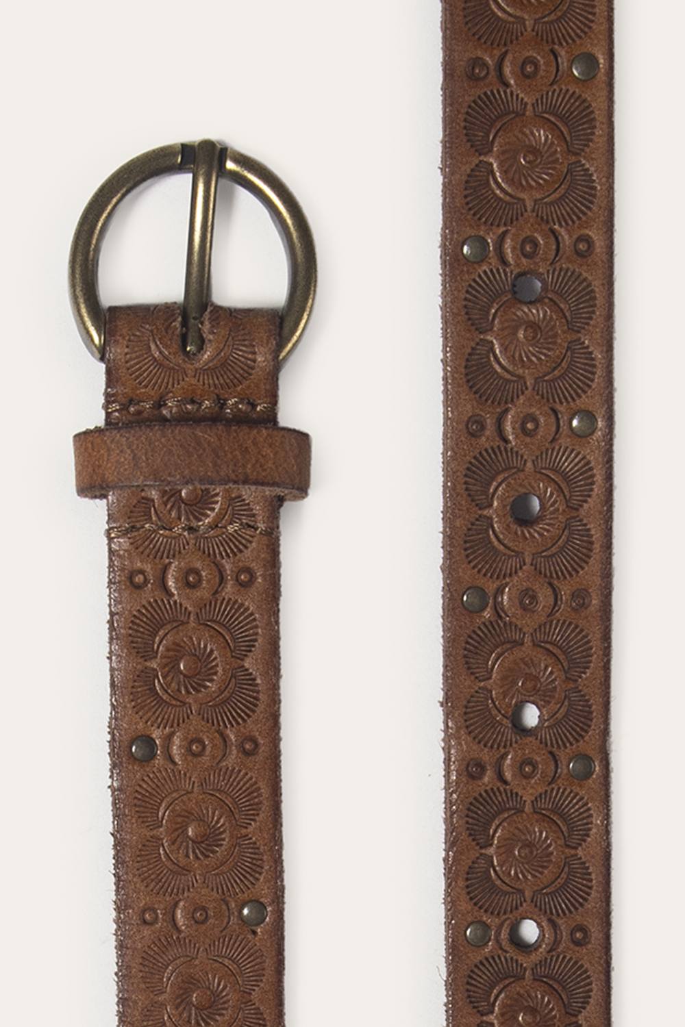 Light Whiskey 20mm Tooling & Stud Belt - Light Whiskey
