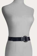 Black 35mm Engraved Buckle Belt - Black