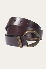 Brown 35mm Engraved Buckle Belt - Brown