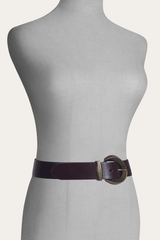 Brown 35mm Engraved Buckle Belt - Brown