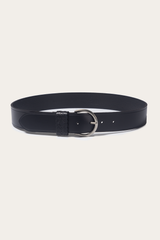 Black 40mm Belt With Woven Keeper - Black