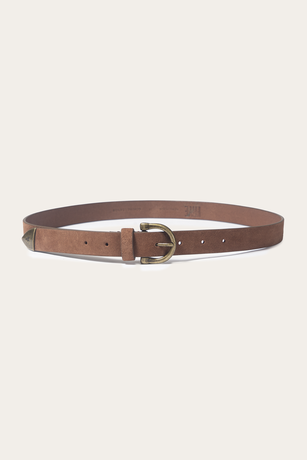 Light Whiskey 25mm Suede Horseshoe Buckle Belt - Light Whiskey