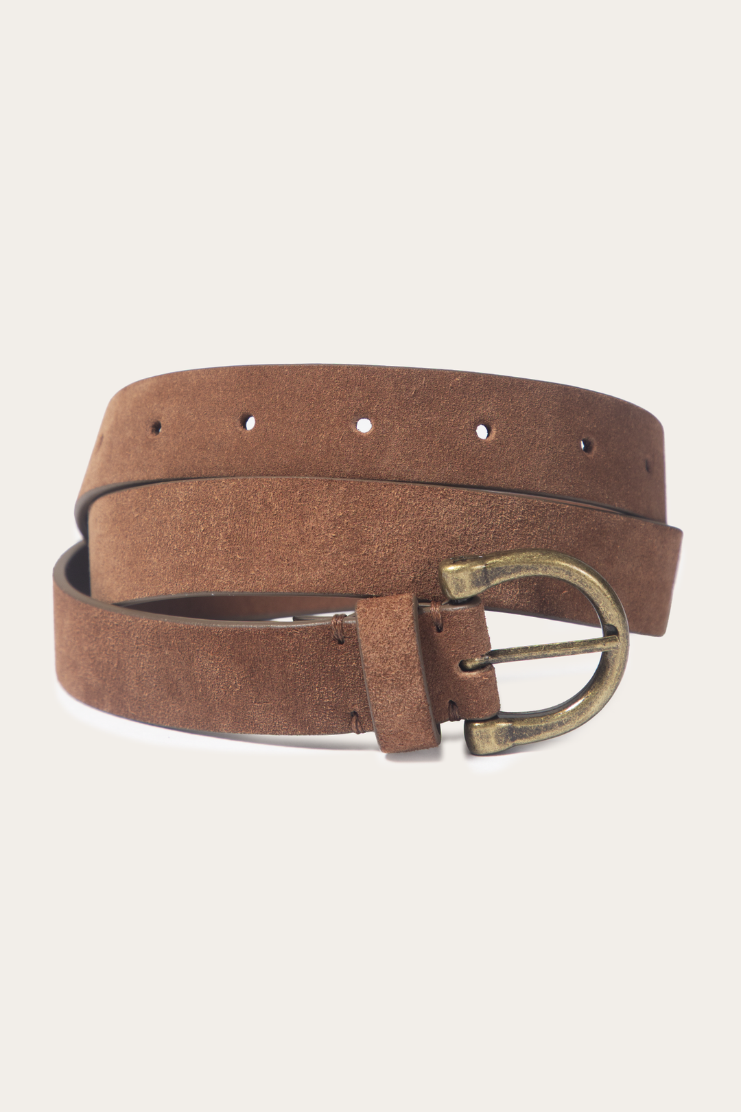 Light Whiskey 25mm Suede Horseshoe Buckle Belt - Light Whiskey