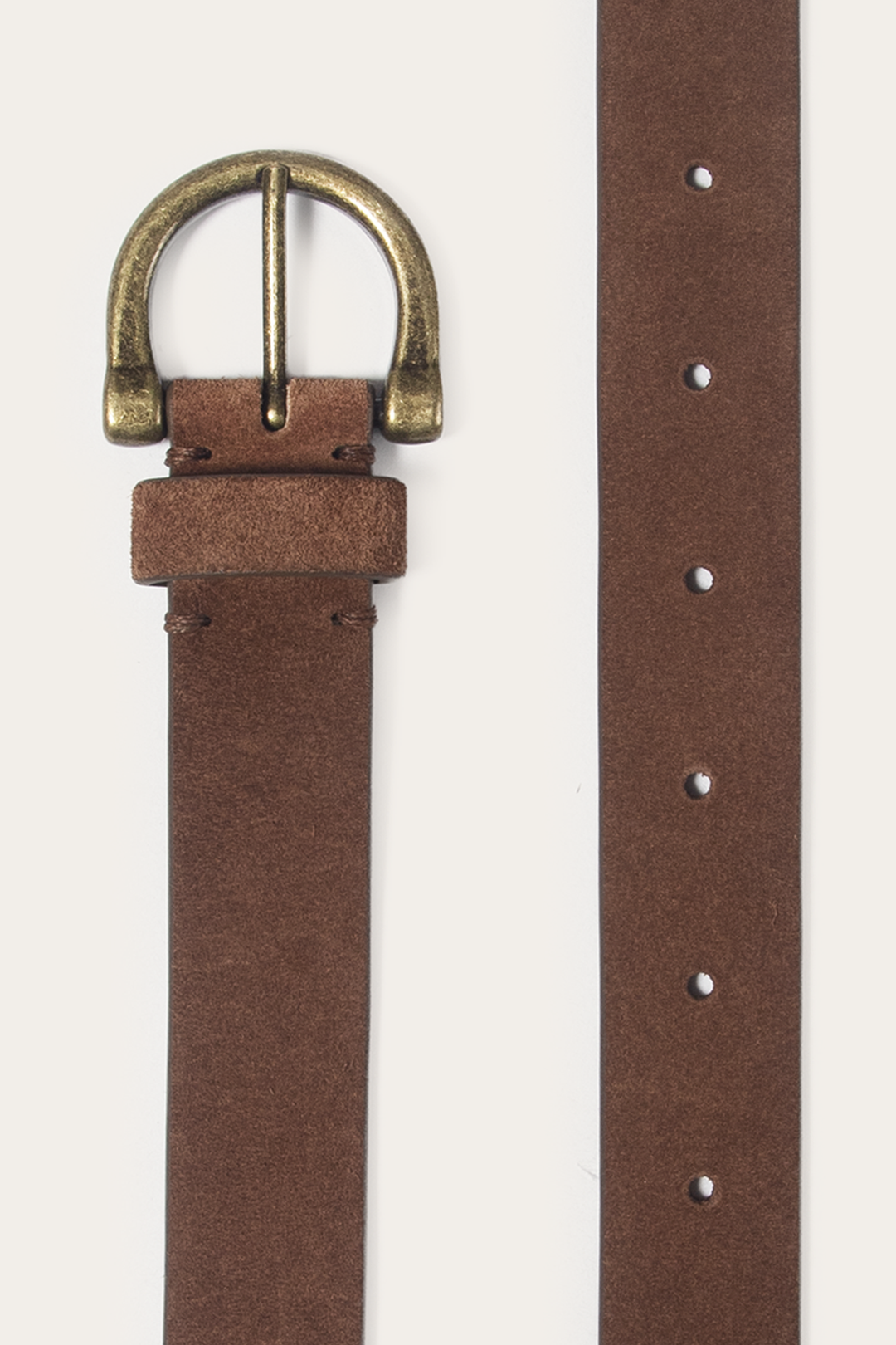Light Whiskey 25mm Suede Horseshoe Buckle Belt - Light Whiskey