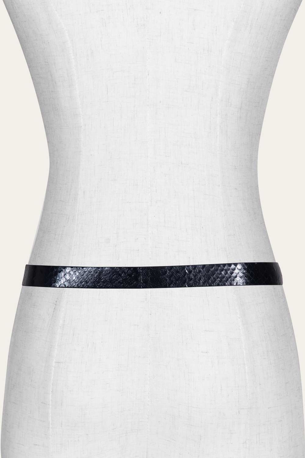 Women’s Black Snake 25mm Horseshoe Buckle Belt With Python - Black Snake