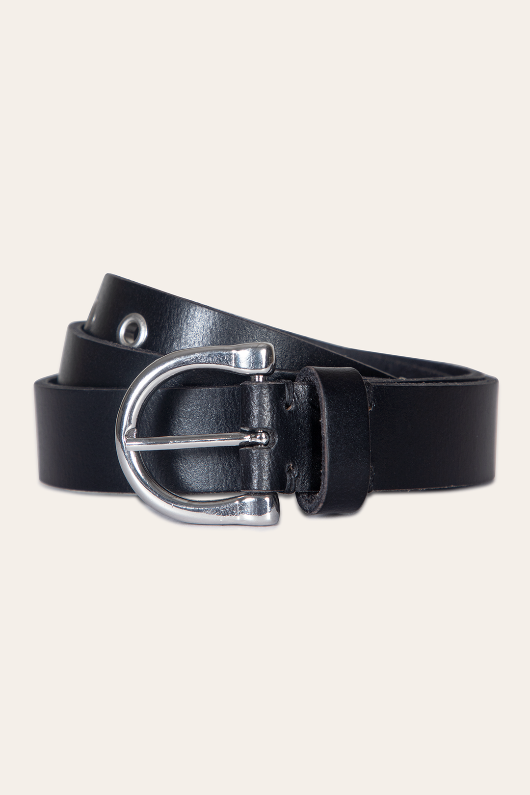 Women’s Black 25mm Horseshoe Buckle Belt - Black